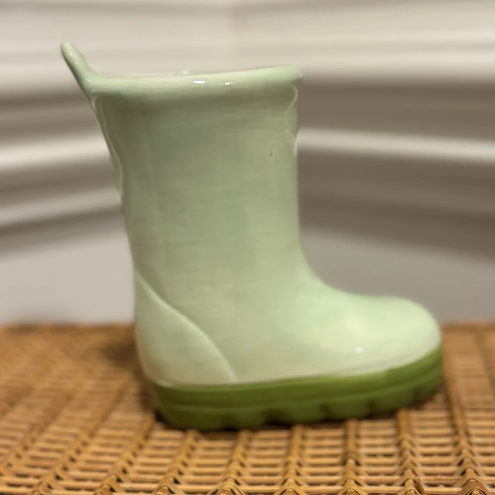 Vintage 5.5 Inch Tall Ceramic Baby Rainboot Planter/ Vase